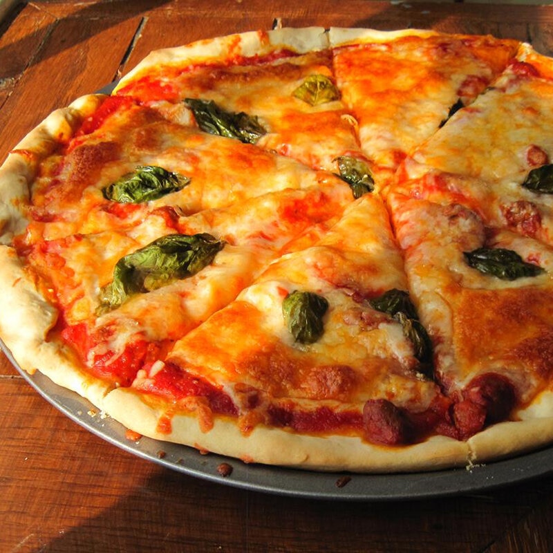 Photo of Margherita pizza.